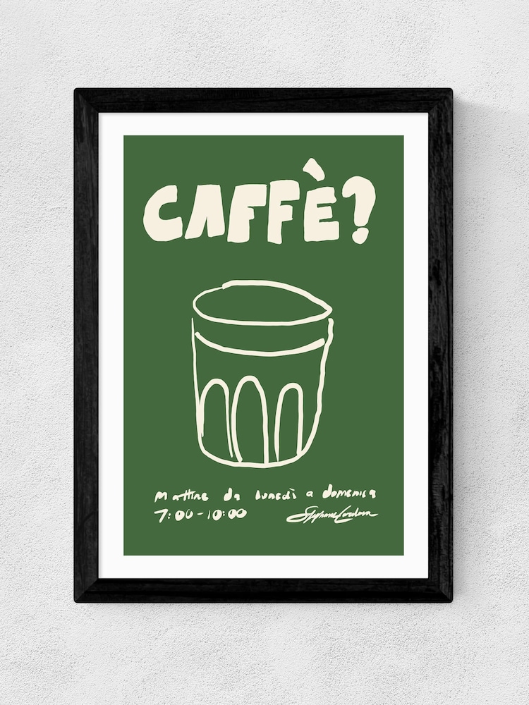 East End Prints Black Caffe Wall Art Print by Stephie Cardona - Image 2 of 3