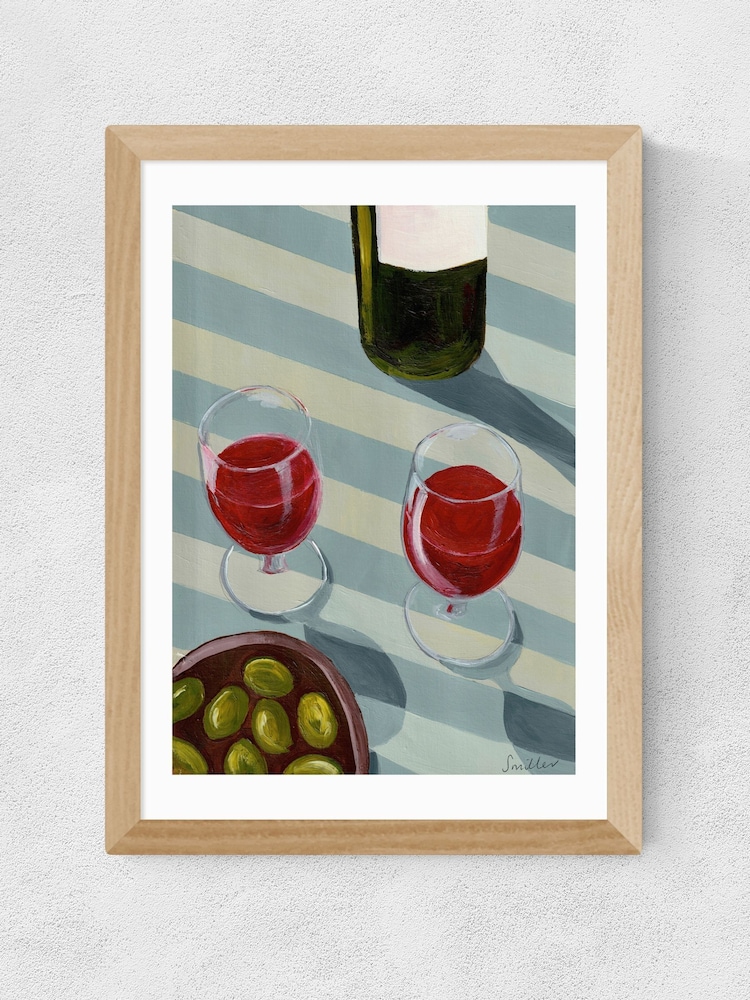 East End Prints Oak Blue Wine Time Wall Art Print by Susie Miller - Image 2 of 3 East End Prints Oak Blue Wine Time Wall Art Print by Susie Miller - Image 2 of 3