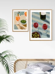 East End Prints Oak Blue Wine Time Wall Art Print by Susie Miller - Image 3 of 3