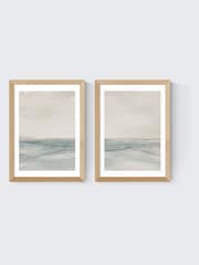 East End Prints Set of 2 Oak Still Sea Wall Art Prints by Dan Hobday - Image 2 of 2