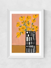 East End Prints White Black and White Vase Wall Art Print by Lucy Muss - Image 2 of 3