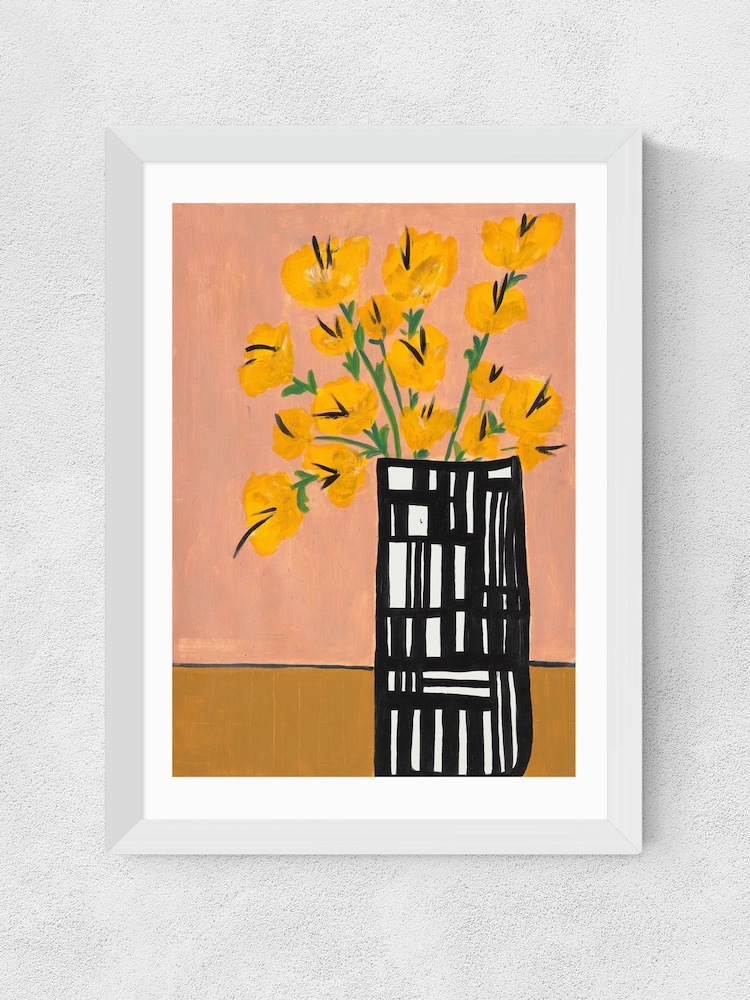 East End Prints White Black and White Vase Wall Art Print by Lucy Muss - Image 2 of 3 East End Prints White Black and White Vase Wall Art Print by Lucy Muss - Image 2 of 3