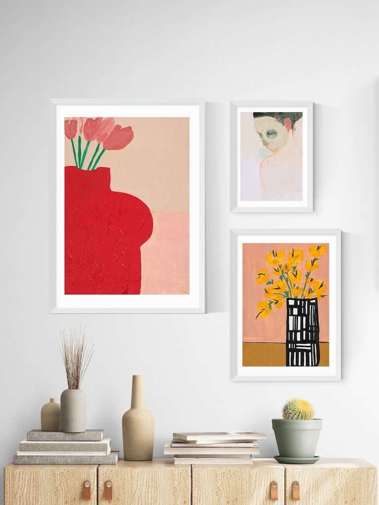 East End Prints White Black and White Vase Wall Art Print by Lucy Muss - Image 3 of 3 East End Prints White Black and White Vase Wall Art Print by Lucy Muss - Image 3 of 3