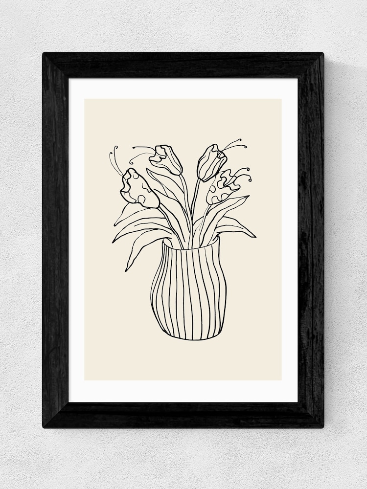 East End Prints Black Vase Sketch Wall Art Print by 1x Gallery - Image 2 of 3