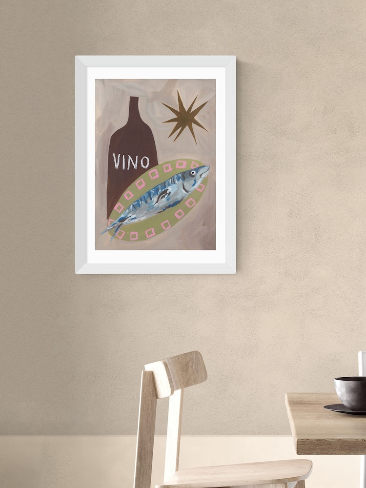 East End Prints White Fish Supper Wall Art Print by Jazmine Joye - Image 1 of 3 East End Prints White Fish Supper Wall Art Print by Jazmine Joye - Image 1 of 3