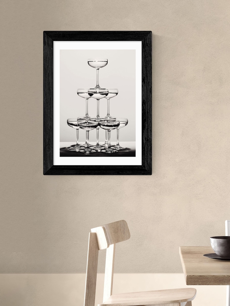 East End Prints Black Champagne Monochrome II Wall Art Print by 1x Gallery - Image 1 of 3