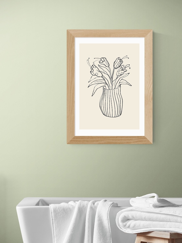 East End Prints Oak Vase Sketch Wall Art Print by 1x Gallery - Image 1 of 3 East End Prints Oak Vase Sketch Wall Art Print by 1x Gallery - Image 1 of 3