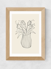 East End Prints Oak Vase Sketch Wall Art Print by 1x Gallery - Image 2 of 3