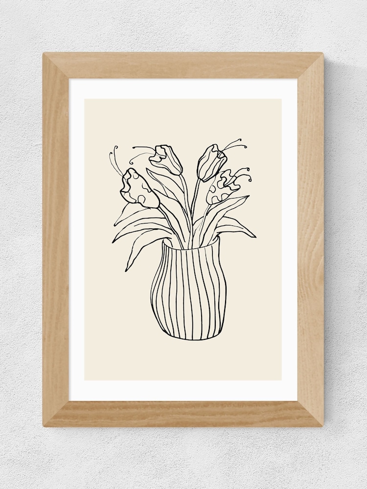 East End Prints Oak Vase Sketch Wall Art Print by 1x Gallery - Image 2 of 3 East End Prints Oak Vase Sketch Wall Art Print by 1x Gallery - Image 2 of 3