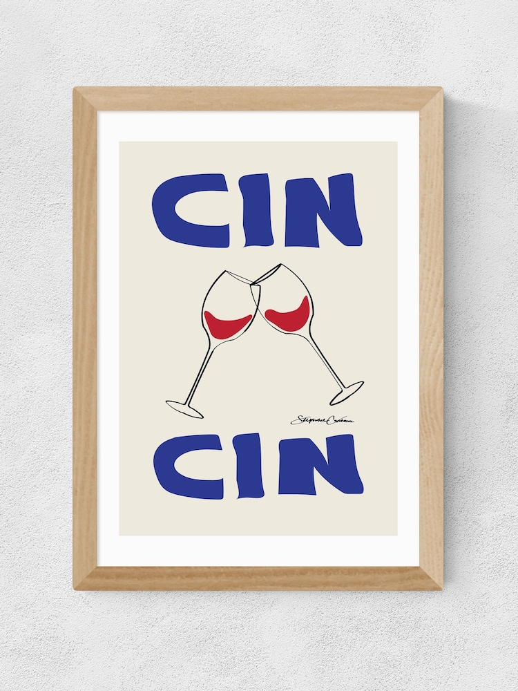 East End Prints Oak Cin Cin Wall Art Print by Stephie Cardona - Image 2 of 3 East End Prints Oak Cin Cin Wall Art Print by Stephie Cardona - Image 2 of 3