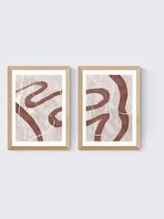 East End Prints Set of 2 Oak Abstract Fuzz Wall Art Prints by 1x Gallery - Image 2 of 2
