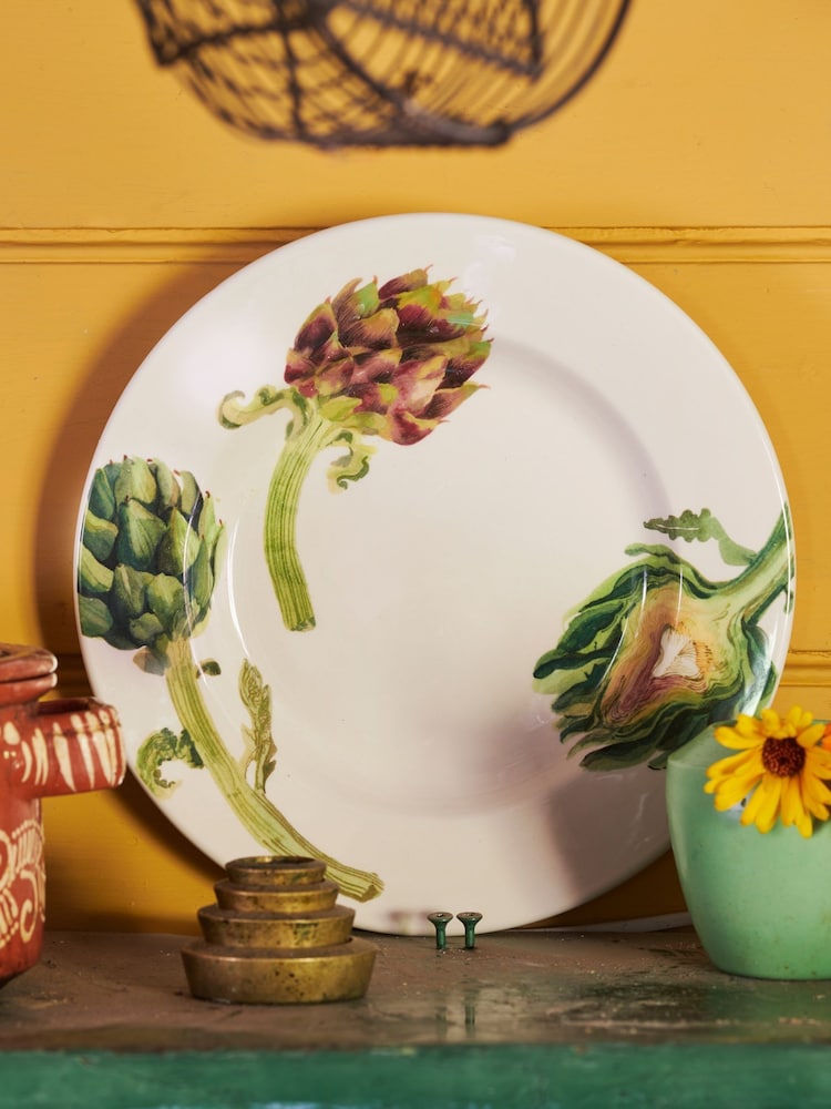 Emma Bridgewater Cream Artichoke 10 1/2 Inch Dinner Plate - Image 1 of 3