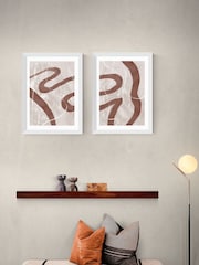 East End Prints Set of 2 White Abstract Fuzz Wall Art Prints by 1x Gallery - Image 1 of 2