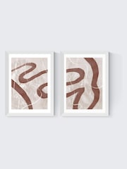 East End Prints Set of 2 White Abstract Fuzz Wall Art Prints by 1x Gallery - Image 2 of 2