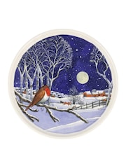 Emma Bridgewater Cream Midnight Robin Flat Serving Plate - Image 2 of 3
