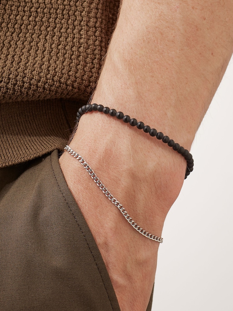 Bartlett Waterproof Matt Black Duo Bracelet Set - Image 3 of 3 Bartlett Waterproof Matt Black Duo Bracelet Set - Image 3 of 3