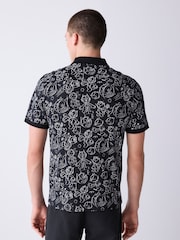Black/White Felix Licenced Short Sleeve Polo Shirt - Image 4 of 7