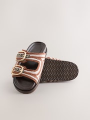 Chocolate Brown Crochet Forever Comfort® Footbed Sandals - Image 8 of 11
