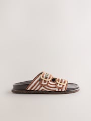 Chocolate Brown Crochet Forever Comfort® Footbed Sandals - Image 9 of 11