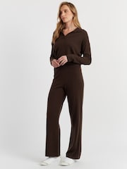 Chinti & Parker Wool Cashmere Wide Leg Track Joggers - Image 1 of 4