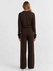 Chinti & Parker Wool Cashmere Wide Leg Track Joggers - Image 2 of 4