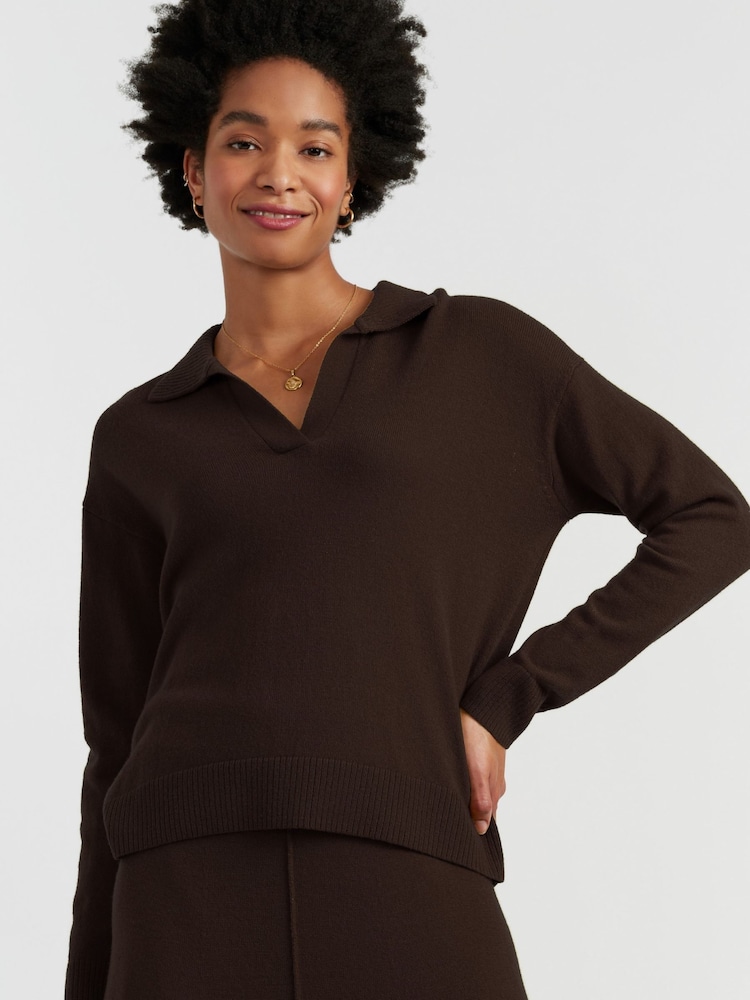 Chinti & Parker Wool Cashmere Collared Sweater - Image 1 of 4 Chinti & Parker Wool Cashmere Collared Sweater - Image 1 of 4