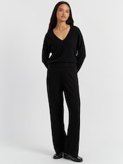 Chinti & Parker Wool Cashmere Wide Leg Track Joggers - Image 1 of 4