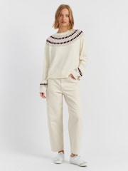 Chinti & Parker Wool Cashmere Fair Isle Pattern Sweater - Image 2 of 4