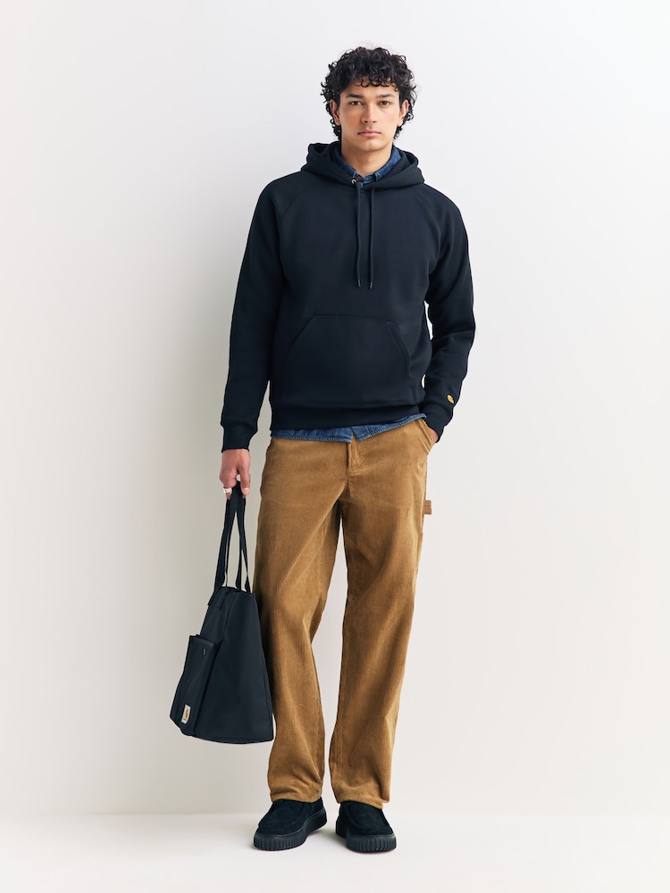 Carhartt WIP Black Hooded Chase Sweatshirt - Image 2 of 7 Carhartt WIP Black Hooded Chase Sweatshirt - Image 2 of 7