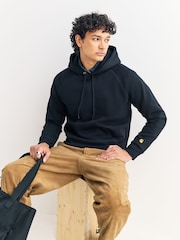 Carhartt WIP Black Hooded Chase Sweatshirt - Image 5 of 7