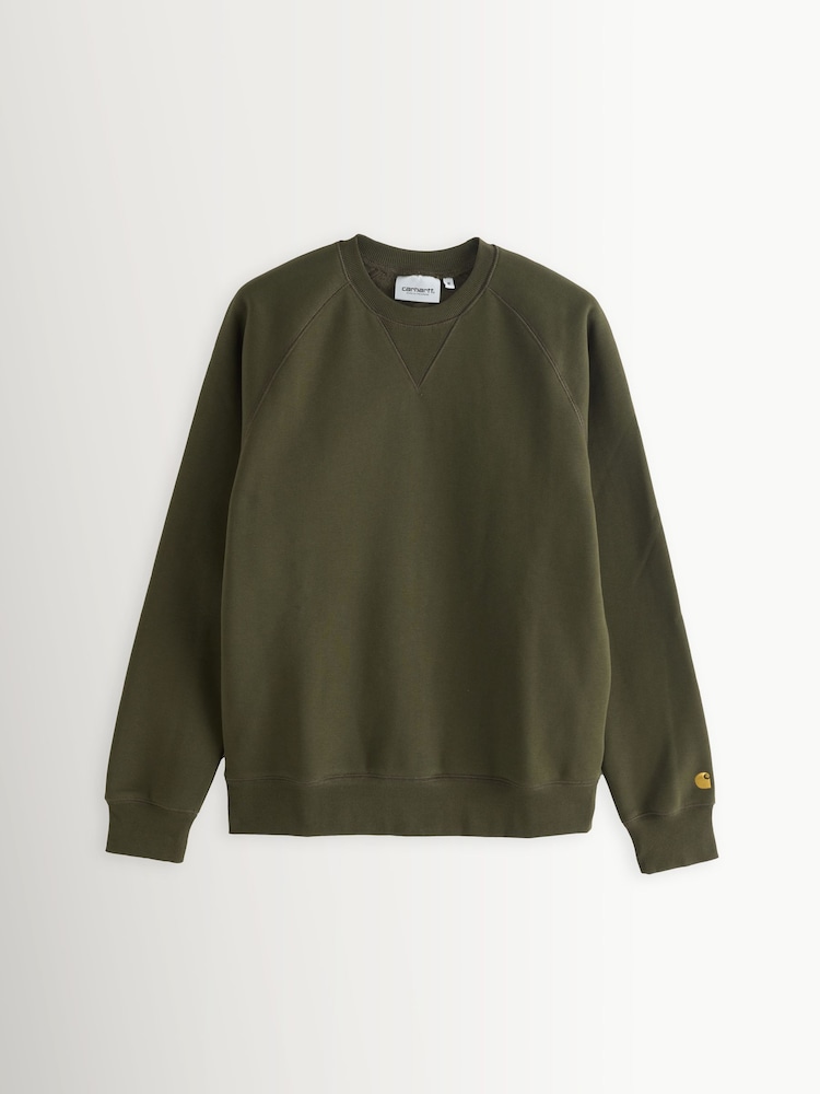 Carhartt WIP Green Chase Sweatshirt - Image 1 of 1 Carhartt WIP Green Chase Sweatshirt - Image 1 of 1