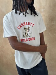 Carhartt WIP White Wild Dog T-Shirt - Image 4 of 6