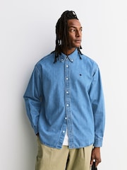 Carhartt WIP Blue Lucas Denim Wash Shirt - Image 1 of 7