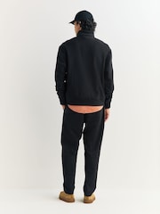 Carhartt WIP Black Half Zip American Script Sweatshirt - Image 3 of 7