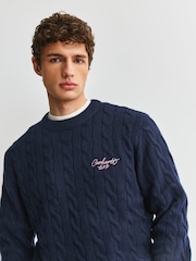 Carhartt WIP Blue Signature Script Jumper - Image 5 of 6