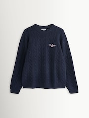 Carhartt WIP Blue Signature Script Jumper - Image 6 of 6