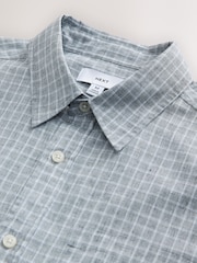 Grey Micro Check Long Sleeve Shirt - Image 3 of 3