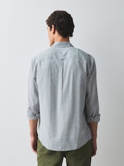 Siva - Košulja dugih rukava s mikro kariranim uzorkom - Slika 4 od 8