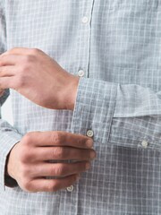 Siva - Košulja dugih rukava s mikro kariranim uzorkom - Slika 5 od 8