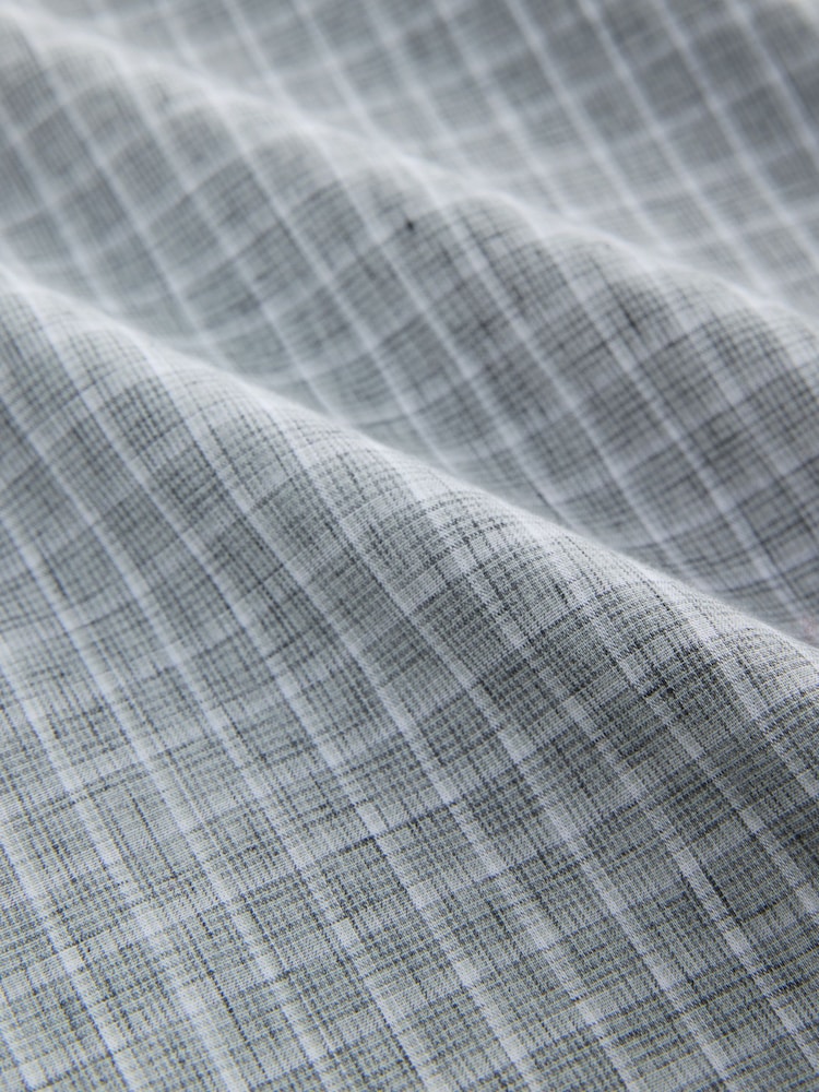 Siva - Košulja dugih rukava s mikro kariranim uzorkom - Slika 8 od 8