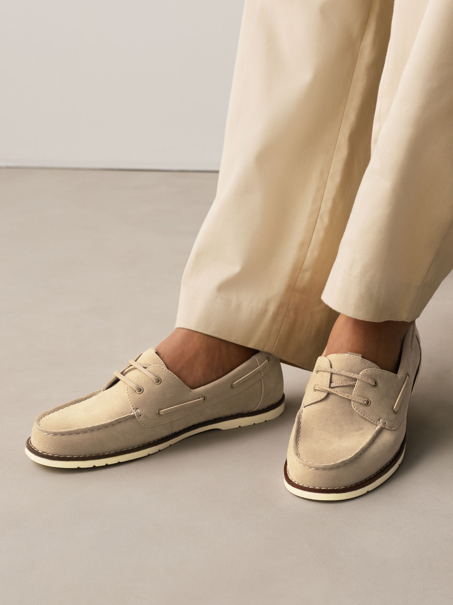 Buy Neutral Boat Shoes with Leather Laces from Next Canada