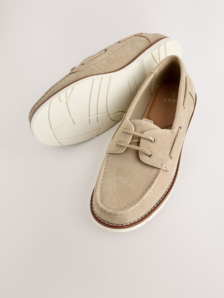 Neutral Boat Shoes with Leather Laces - Image 5 of 5