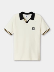 Pretty Green Stratosphere Knit White Polo Shirt - Image 1 of 1