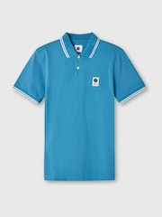 Pretty Green Blue Rayner Short Sleeve Polo Shirts - Image 4 of 4