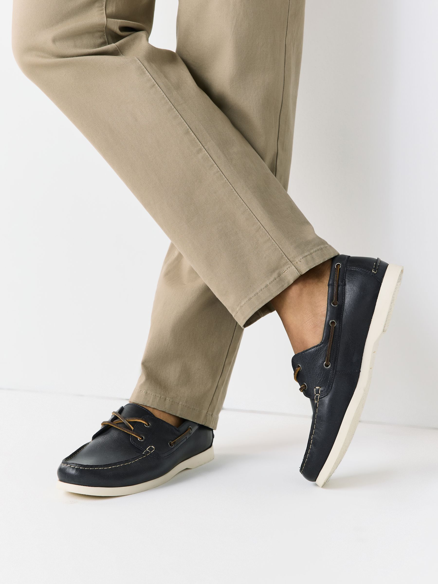 Buy Navy Leather Boat Shoes from Next USA