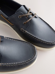 Navy Leather Boat Shoes - Image 5 of 5