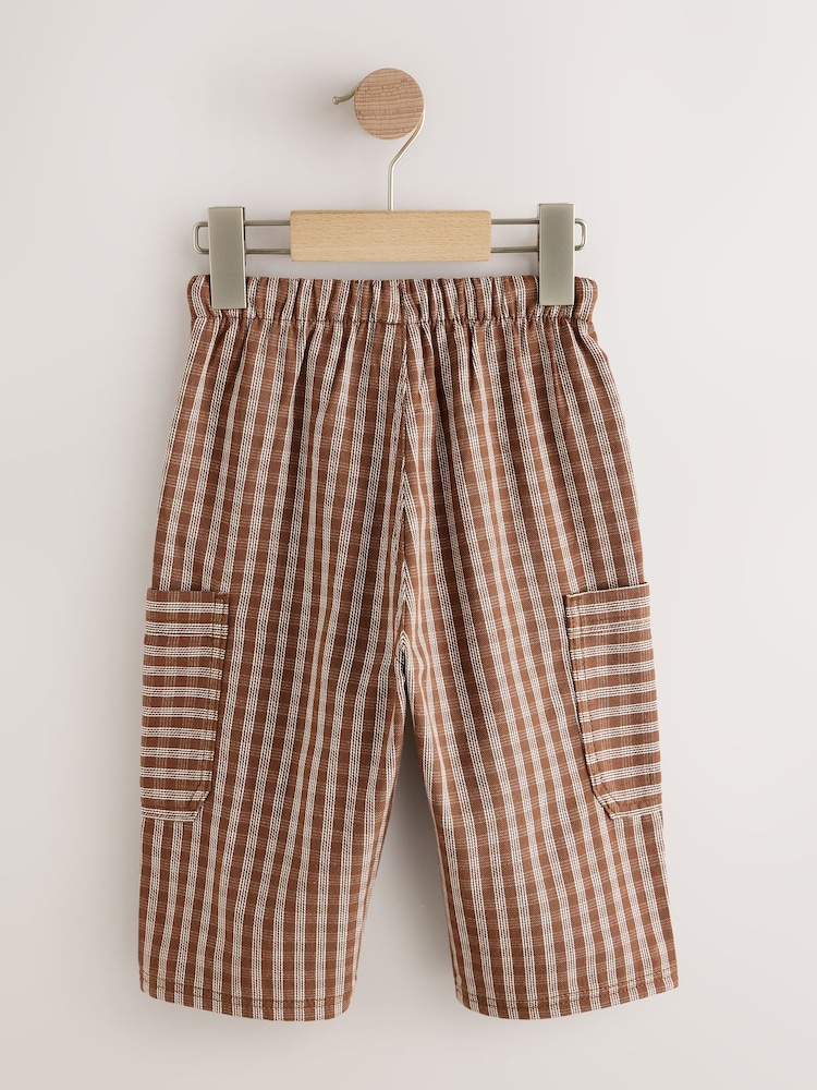 Rust Brown Print Side Pocket Wide Trousers (3mths-7yrs) - Image 2 of 4 Rust Brown Print Side Pocket Wide Trousers (3mths-7yrs) - Image 2 of 4