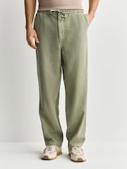 Verde - Authentic Washed Elasticated Trousers - Imagen 1 de 9
