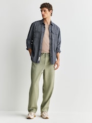Verde - Authentic Washed Elasticated Trousers - Imagen 2 de 9