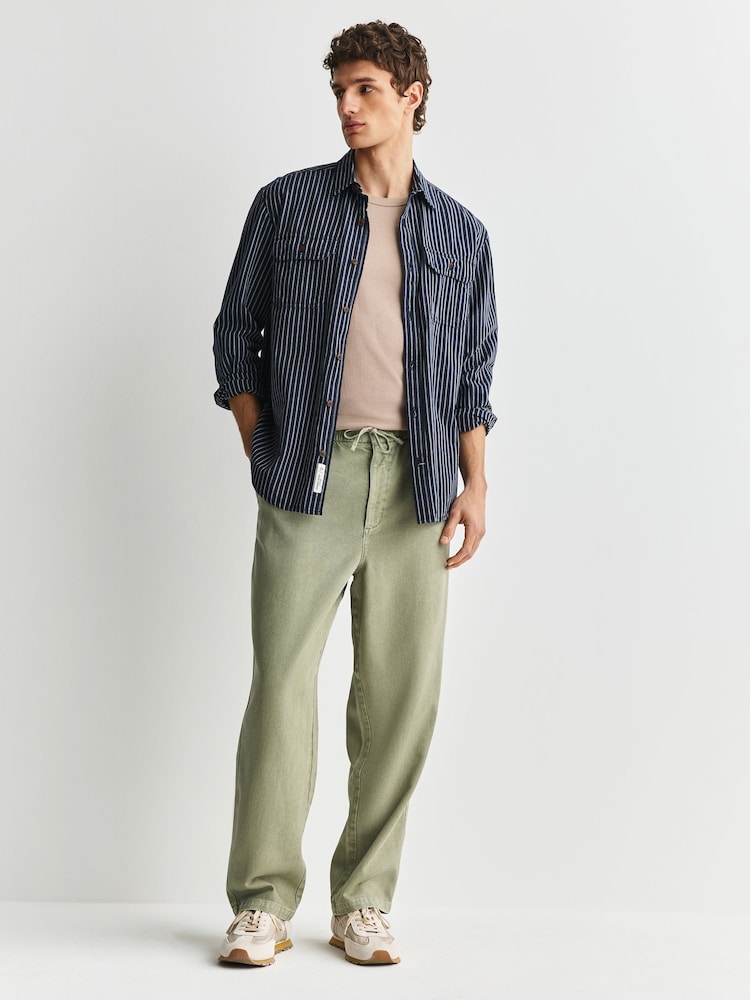 Verde - Authentic Washed Elasticated Trousers - Imagen 2 de 9